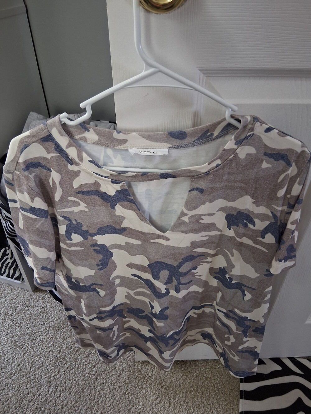 Women's Yitemei camo top